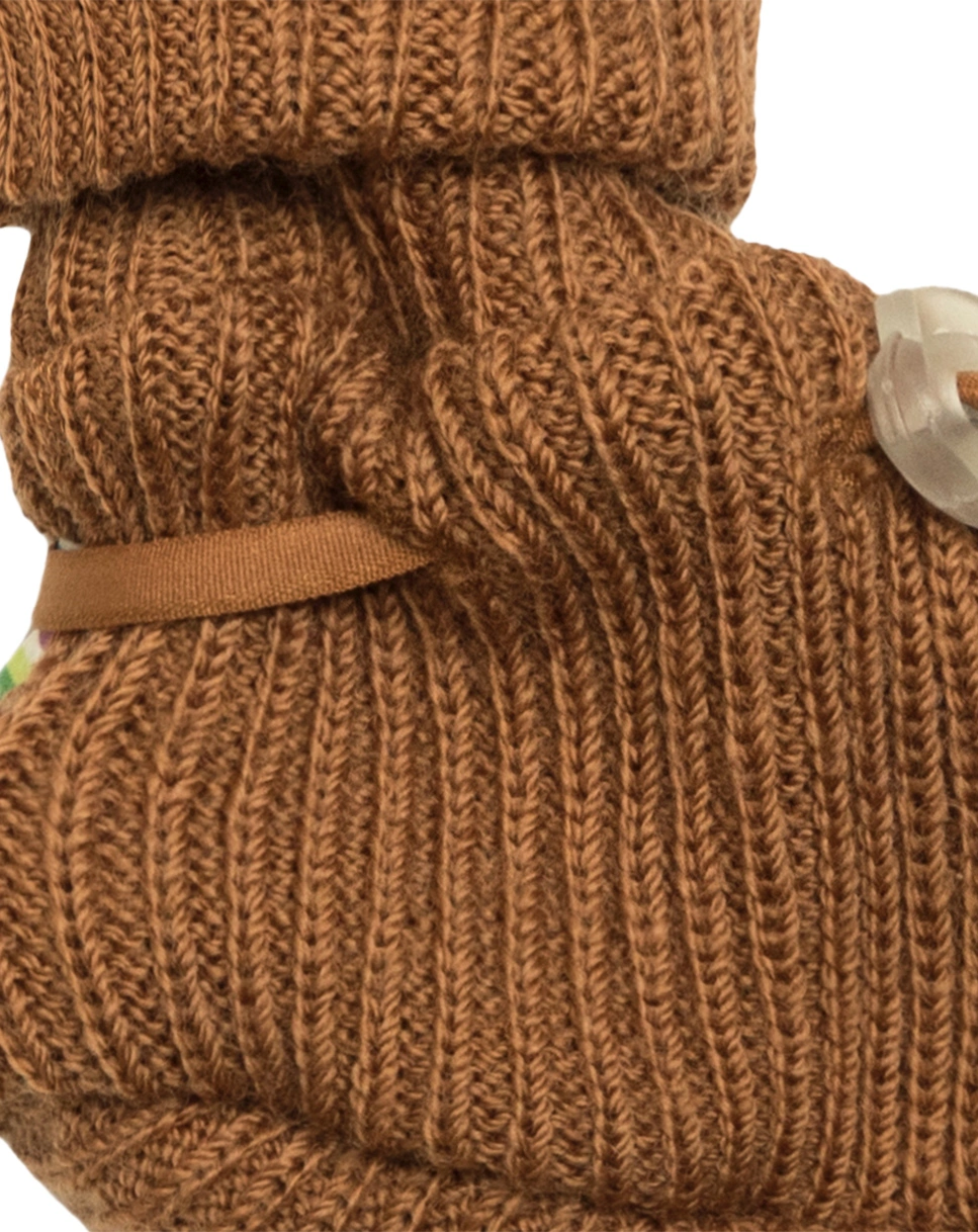 Baby-Schuhe 4005 - WOOL RIB in dark copper
