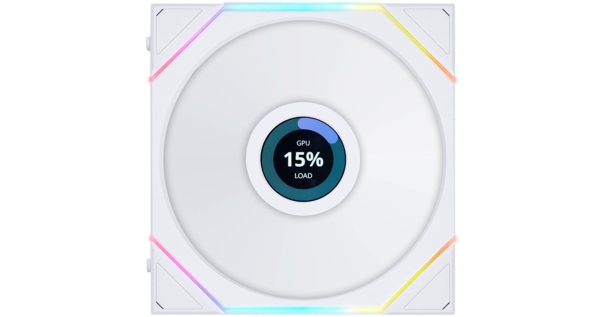 Lian LiUNI FAN TL 140 LCD RGB case fan  (Wit, 140 x 144 x 28 mm)