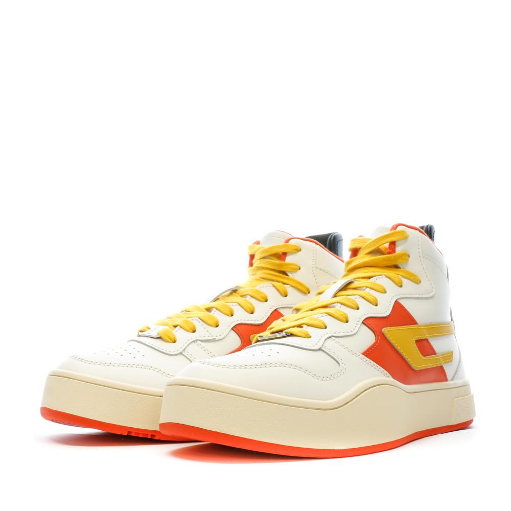 Diesel Baskets Blanche/Jaune Homme Diesel Sukiyo