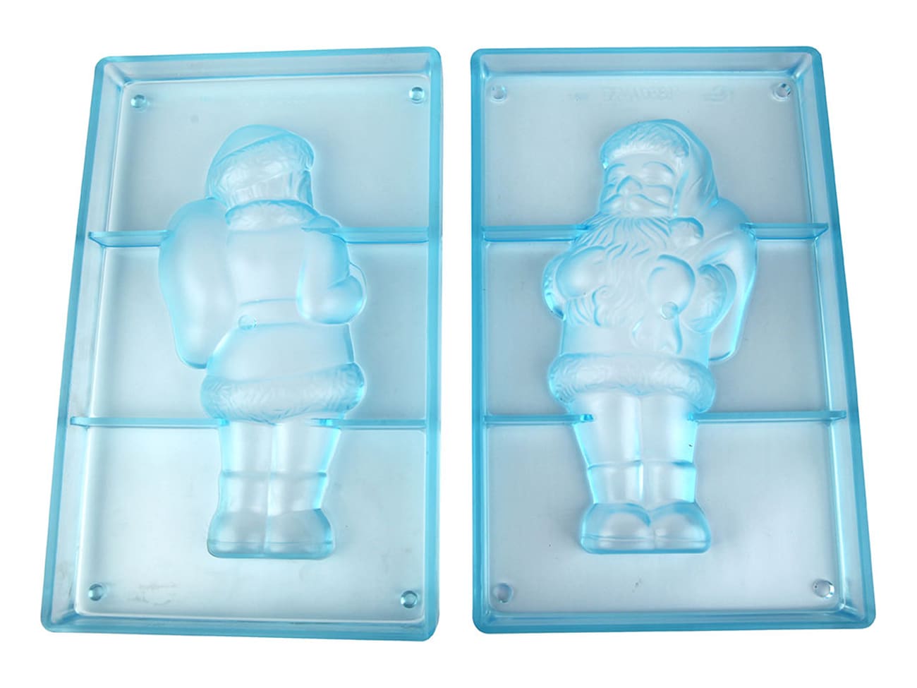 Moule chocolat double - Père Noël portant sa hotte