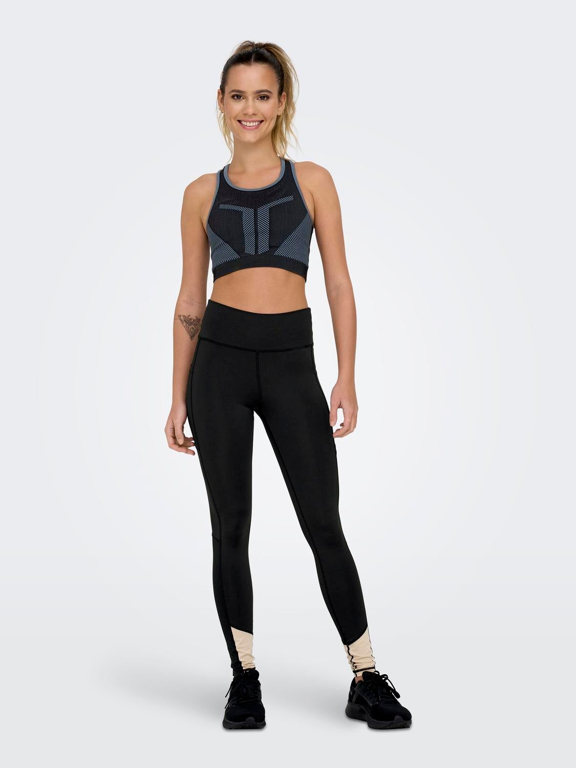 ONPJAM-PREP-2 Hohe Taille Enger Schnitt Sportleggings Black