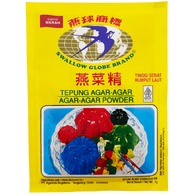 Cap Swallow Serbuk Agar Agar Poeder Rood 7g