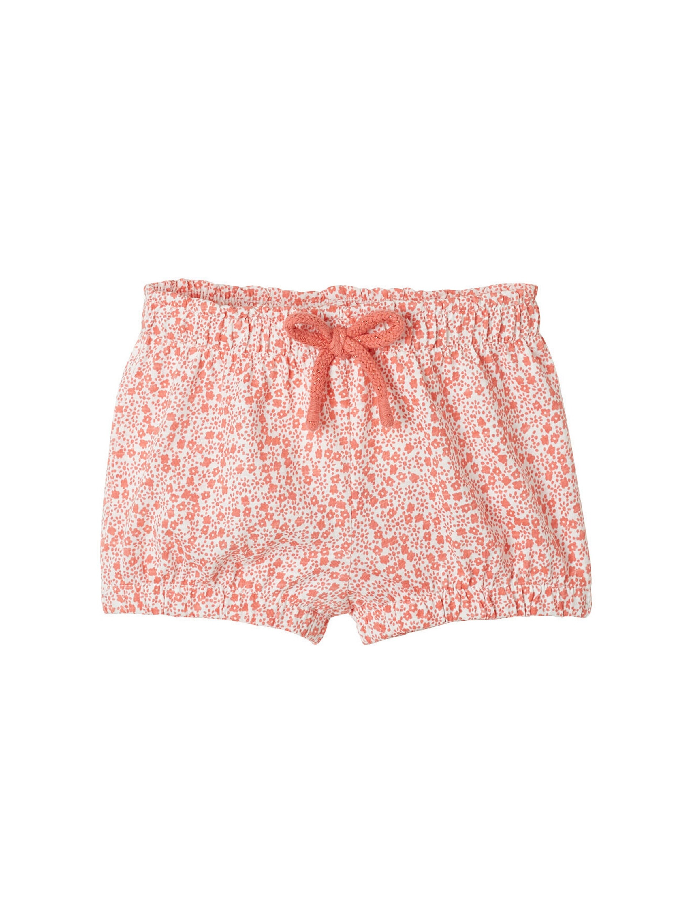 Vertbaudet Jersey-Shorts für Mädchen Baby weiß/rot bedruckt