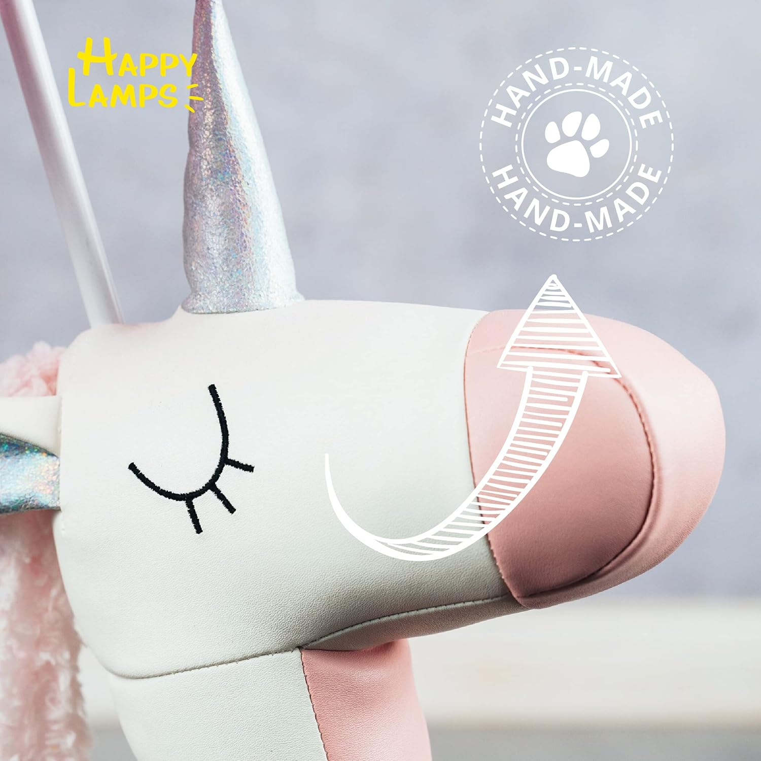 Design Stehleuchte LED Lampe Kinderzimmer Stofftier Deko Beleuchtung (HL10002) - Bonita das Einhorn