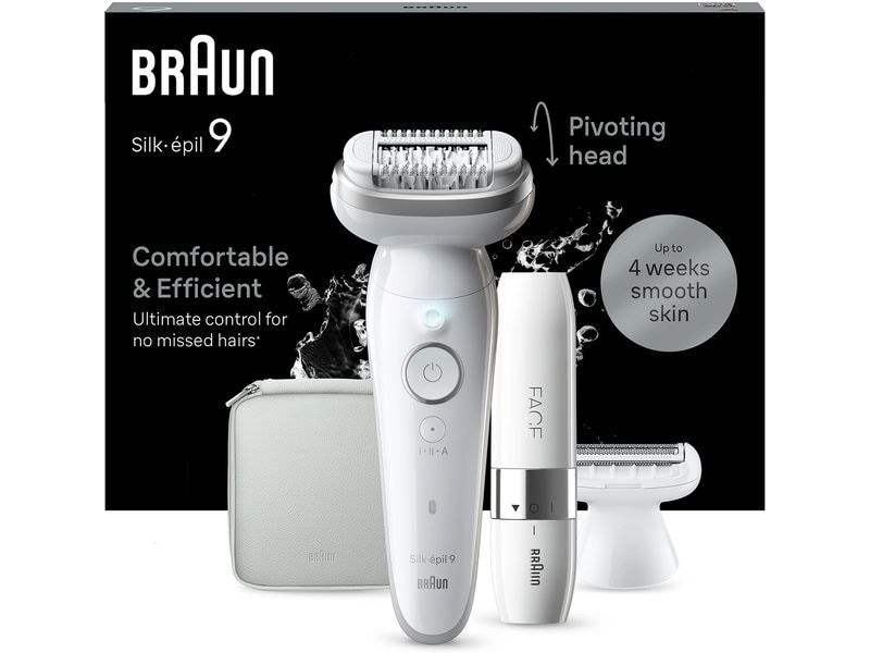 Braun Epilierer Silk-épil 9 9-341 Kabelloses Nass- und Trocken-Epiliergerät