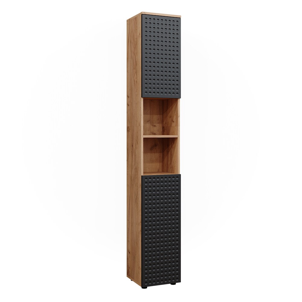 Vicco Hochschrank Irma Eiche Anthrazit 30 x 192 cm Badezimmer