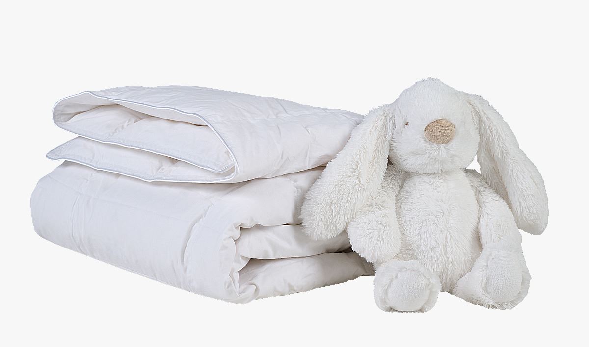 Baby helårs dundyne hvit - 80x100 cm