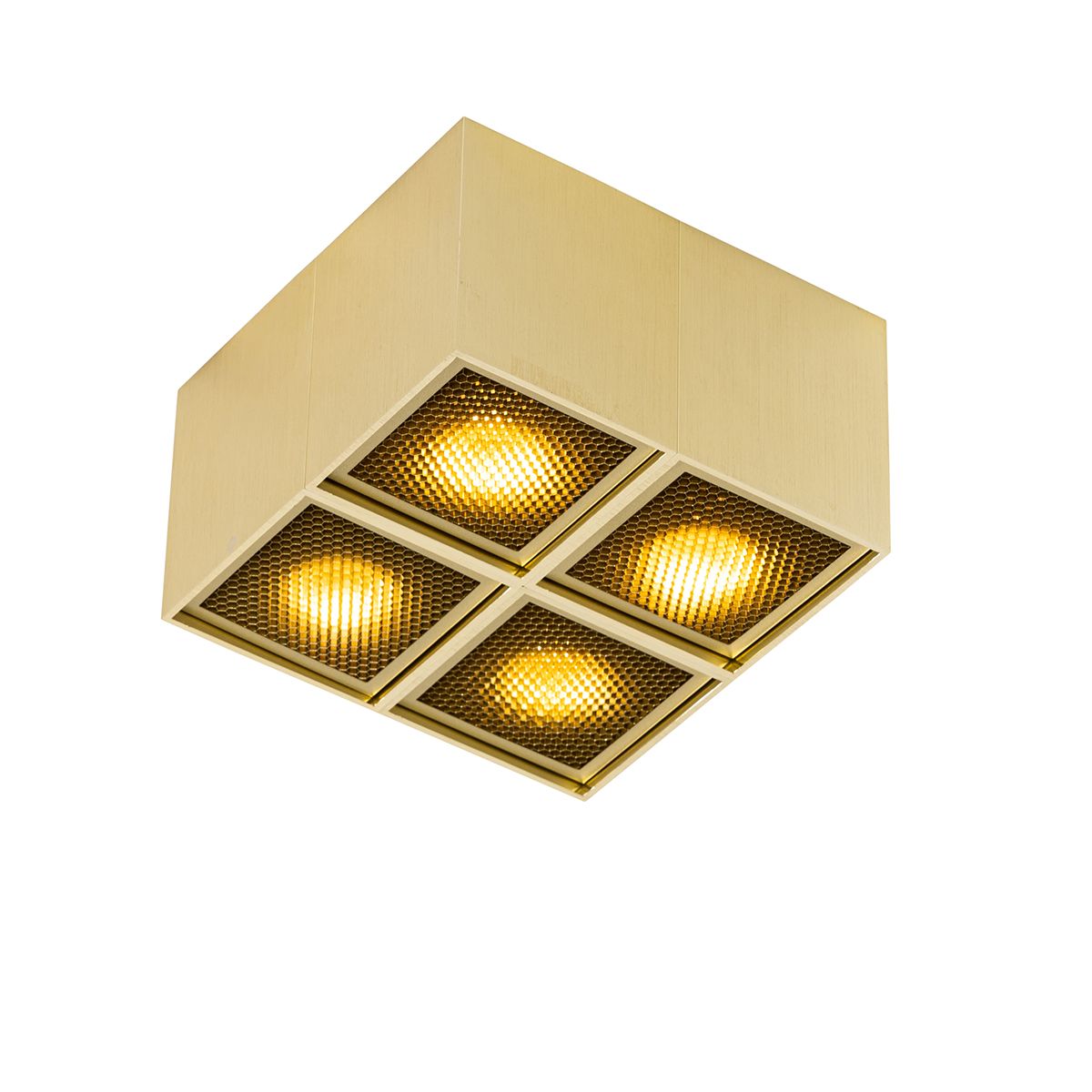 Design spot goud 4-lichts - Qubo Honey