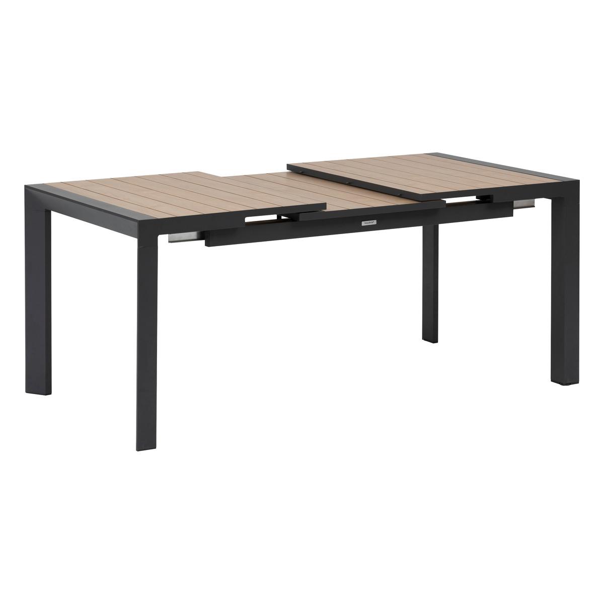 TABLE EVASION EXTENSIBLE ALUMINIUM HONEY GRAPHITE 8 PLACES