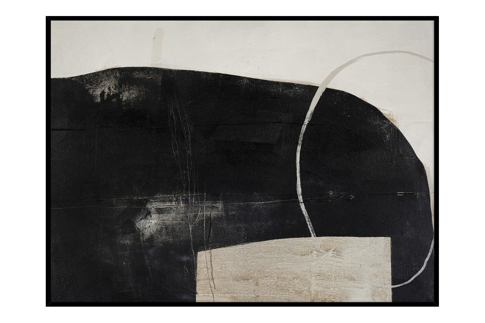 Sort of Stone 120x90 cm Black Frame