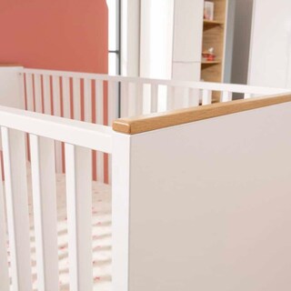 PAIDI Babybett LIEVEN 70 x 140 cm weiß/ braun