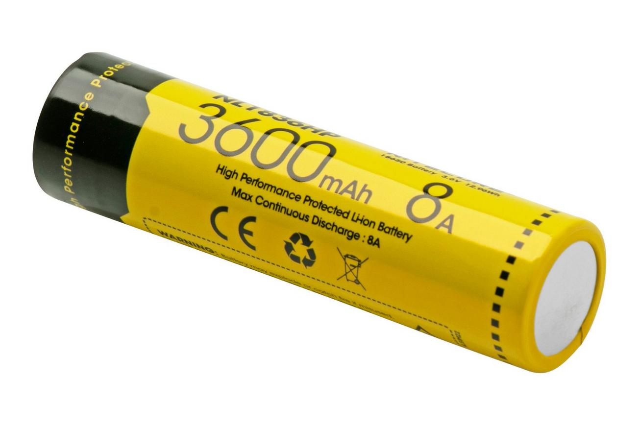 Nitecore NL1836HP High Performance oplaadbare 18650 Li-ion accu, 3600 mAh