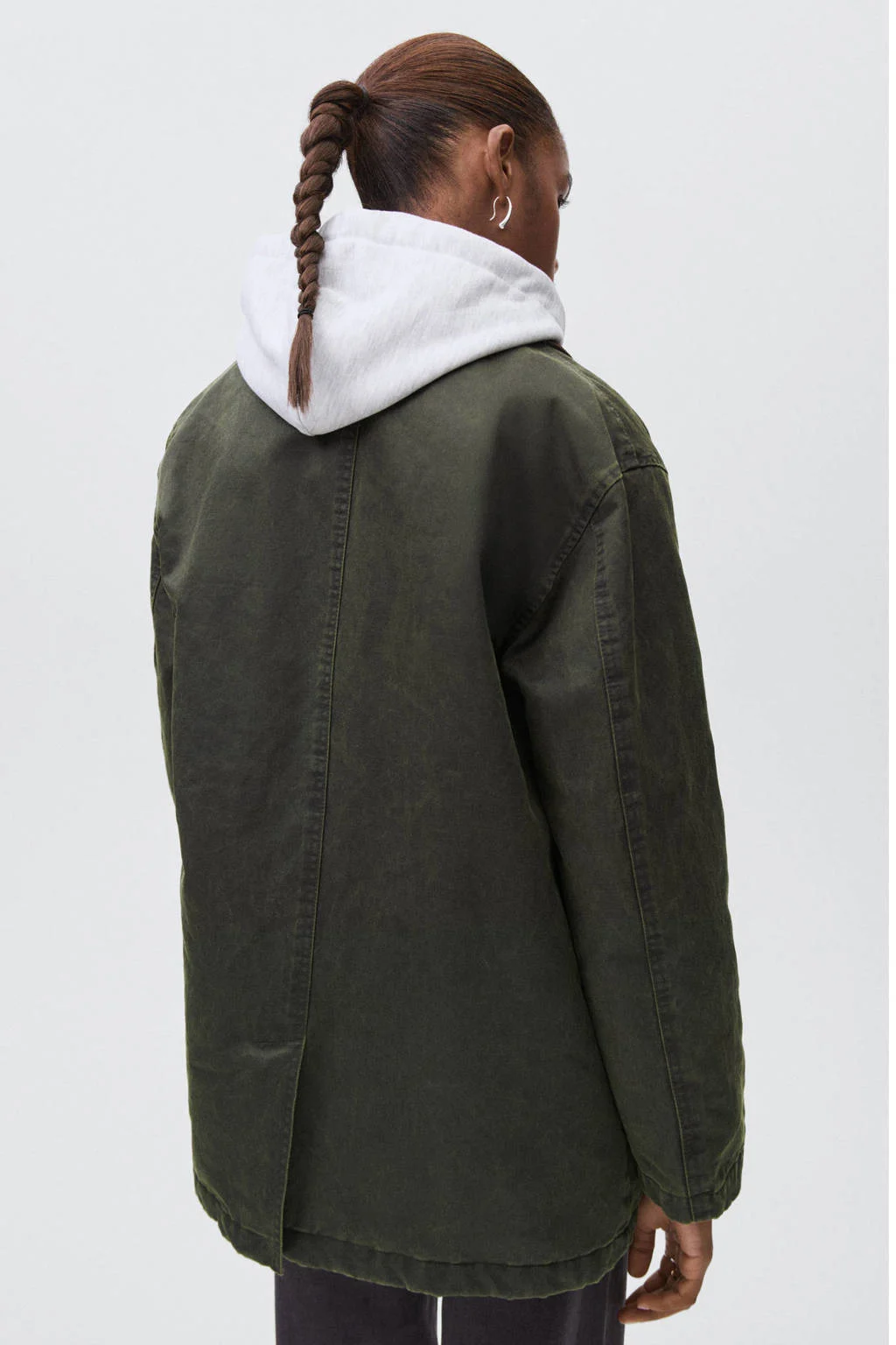 MANGO TEEN parka donkergroen