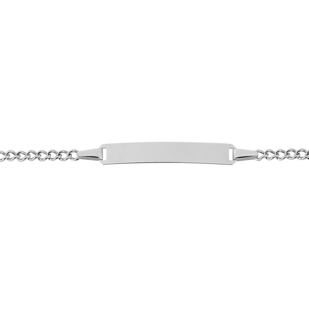 Bracelet Identité Etheline Maille Gourmette Or Blanc