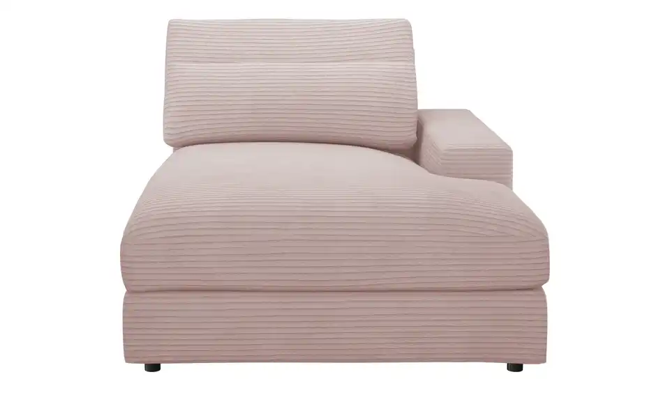Element Branna Rosé Cordstoff Ottomane rechts