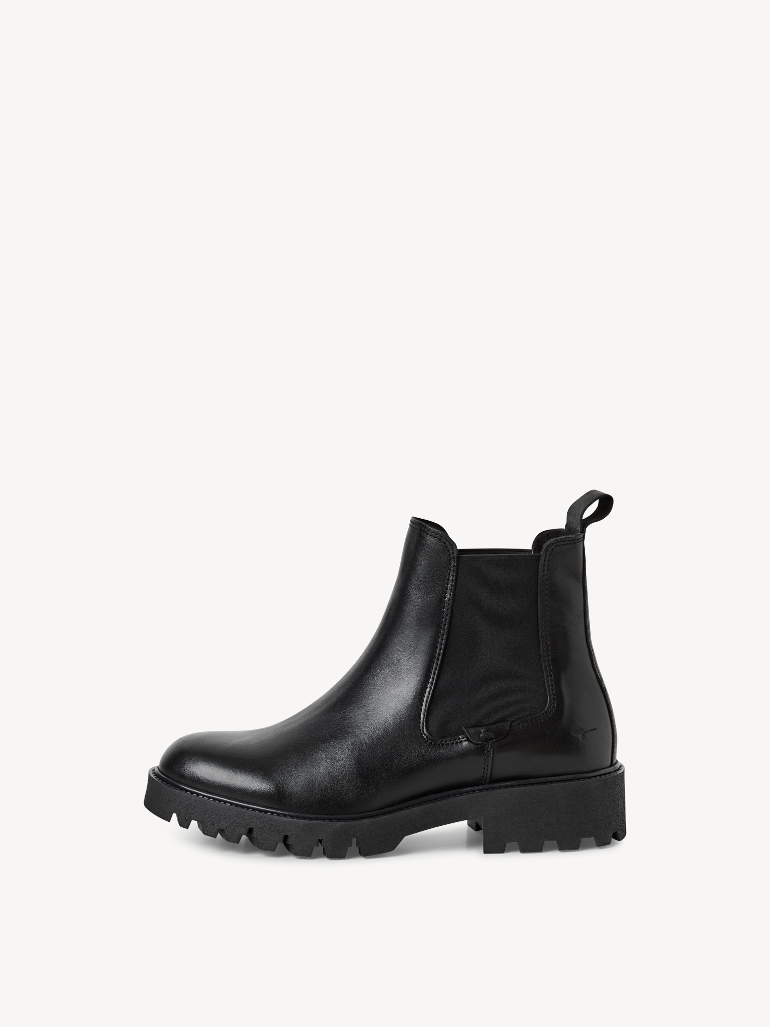 Leren Chelseaboot - zwart