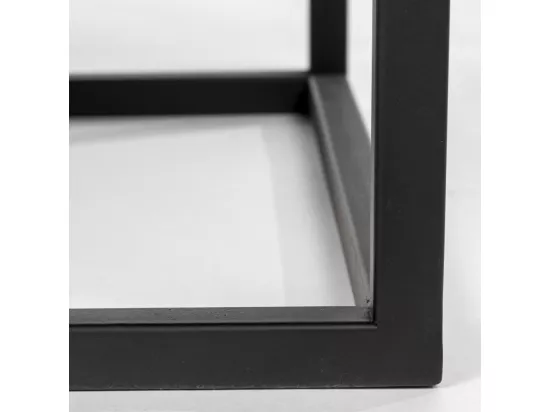 Guuji - Armoire à vin en bois et cannage H100cm - Couleur - Naturel / noir