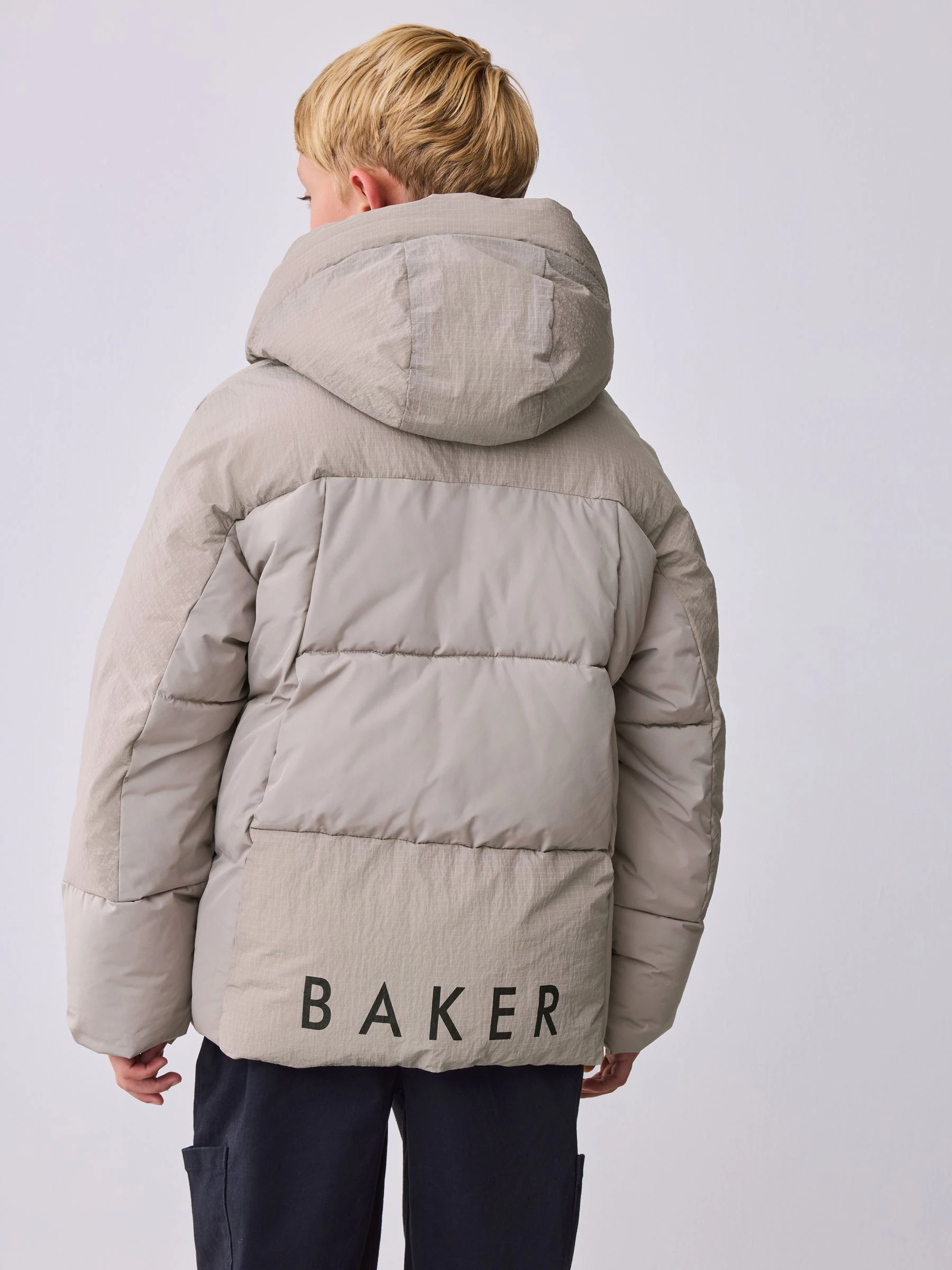 Baker by Ted Baker Baker by Ted Baker Naturel Regenbestendige Gevoerde jas