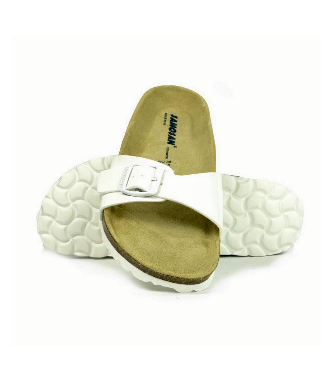 Sanosan - Sandales MALAGA LACQUERED - Femme (Blanc / Marron) - UTBS3061
