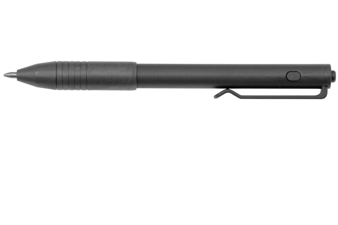 Big Idea Design Dual Side Click Pen DSC-SW Stonewashed Titanium, auto adjusting everyday carry pen