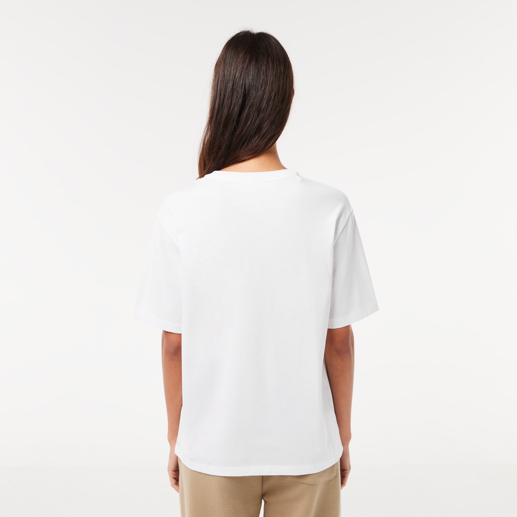 T-shirt à col rond en coton premium T-Shirts - Blanc - Lacoste - Femme