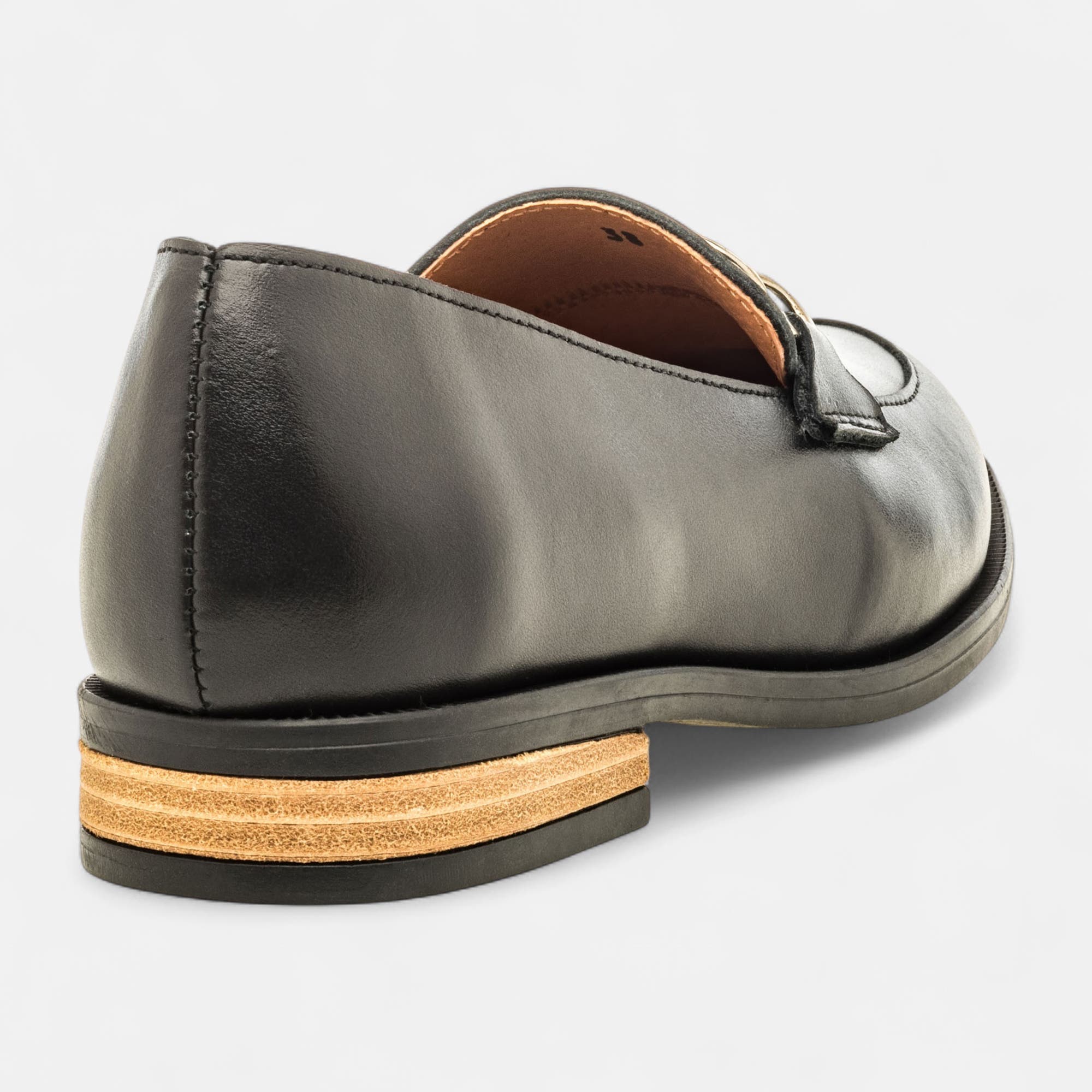 Mocassins Femme en cuir noir