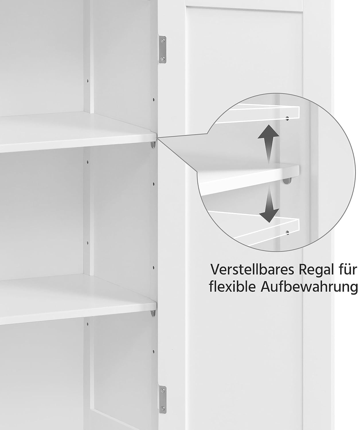 Yaheetech Badezimmerschrank Hochschrank Badschrank Küchenschrank mit Glastüren & Ablagefach Aufbewahrungsschrank Badkommode mit 4 Schubladen und verstellbarem Einlegeboden, 63x30x165,5 cm