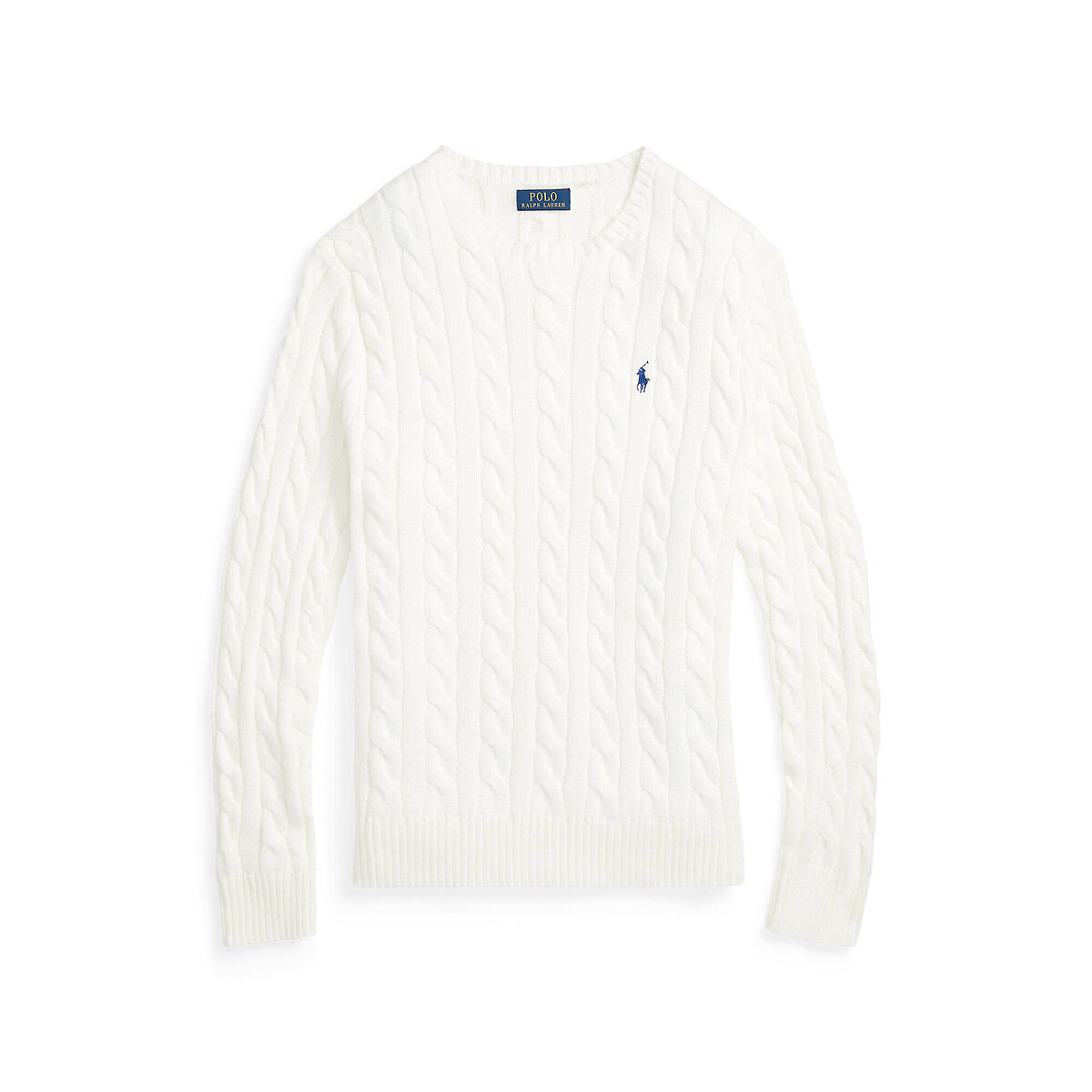 POLO RALPH LAUREN<br>Suéter de algodão trançado