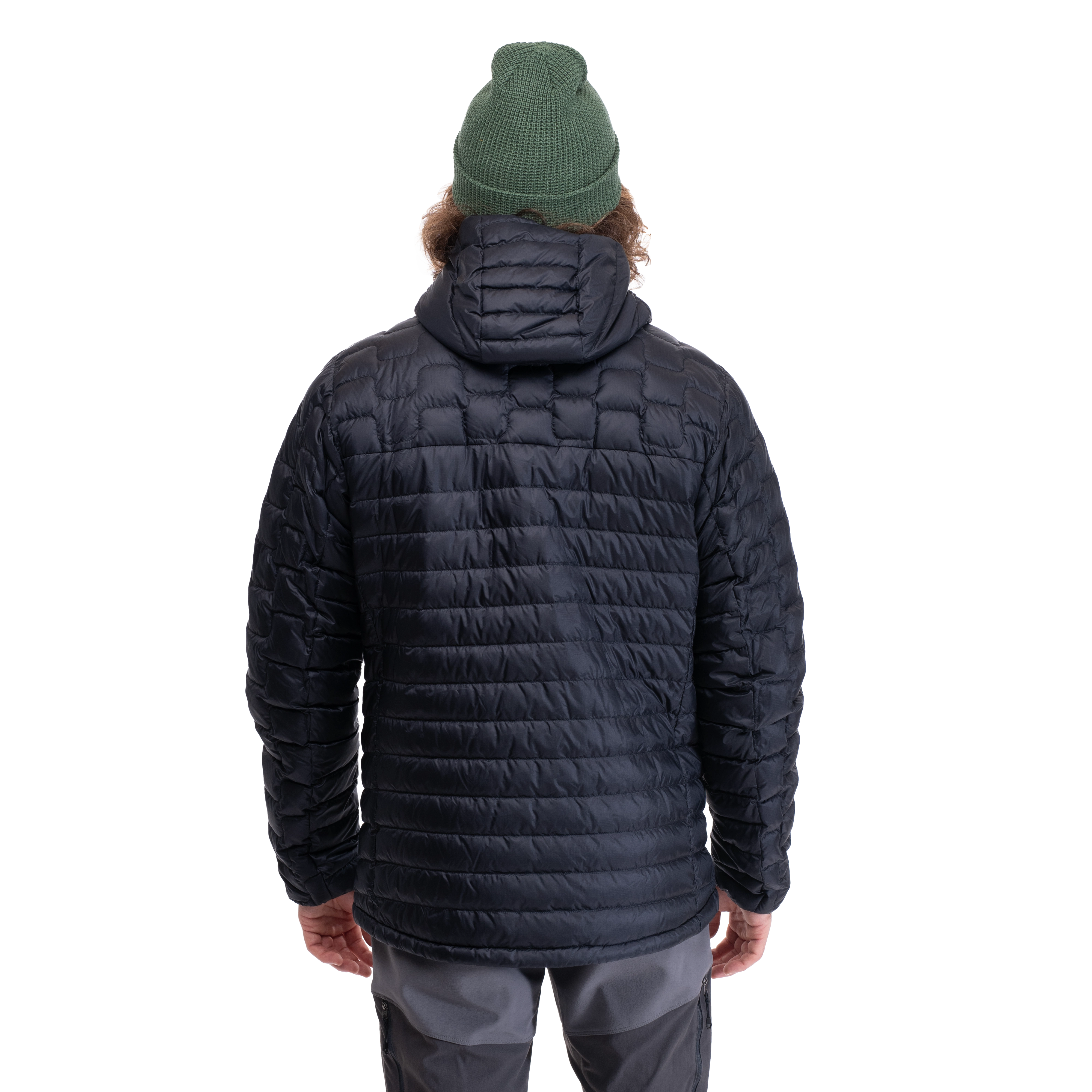 Magma Light Down Jacket w/Hood Men Black