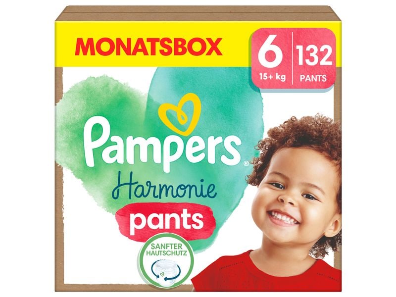 Pampers Windeln Harmonie Pants Junior Grösse 6 Monatsbox 15  kg, 132 Stück