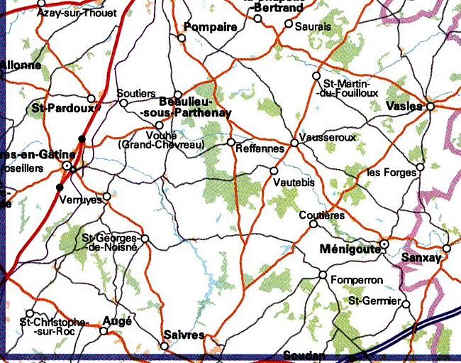 IGN - 1627 SB MAZIERES EN GATINE VASLES 1 25 000