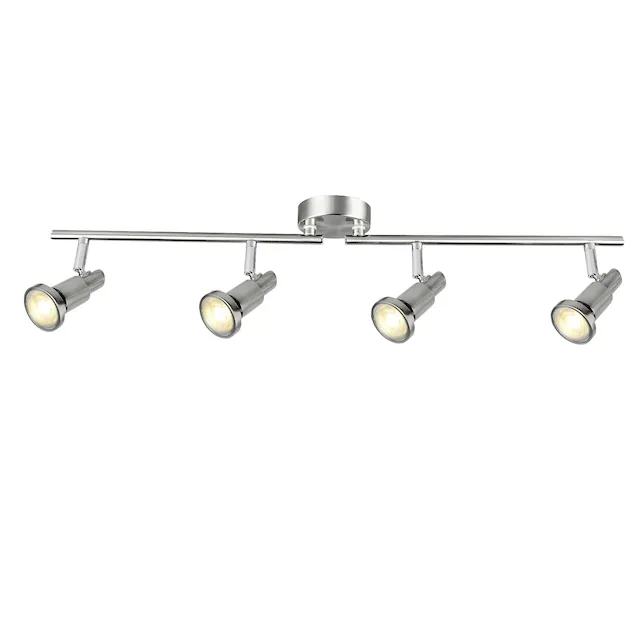 Brilliant Deckenstrahler »Ryan« GU10 1 Stk. Warmweiss LED Spotrohr 4flg eisen/chrom
