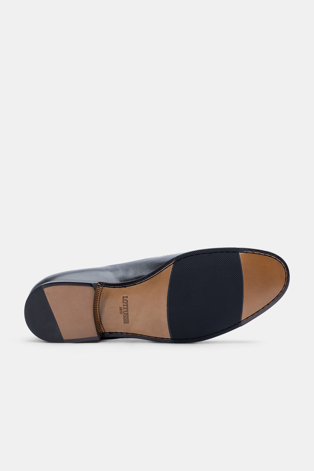 Mocassins de couro bovino escovado preto - Preto
