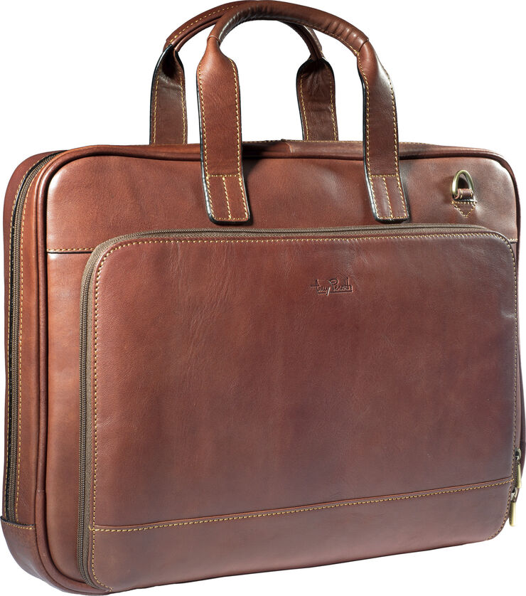 Tony Perotti 1 Compartment Briefcase Mørkebrun