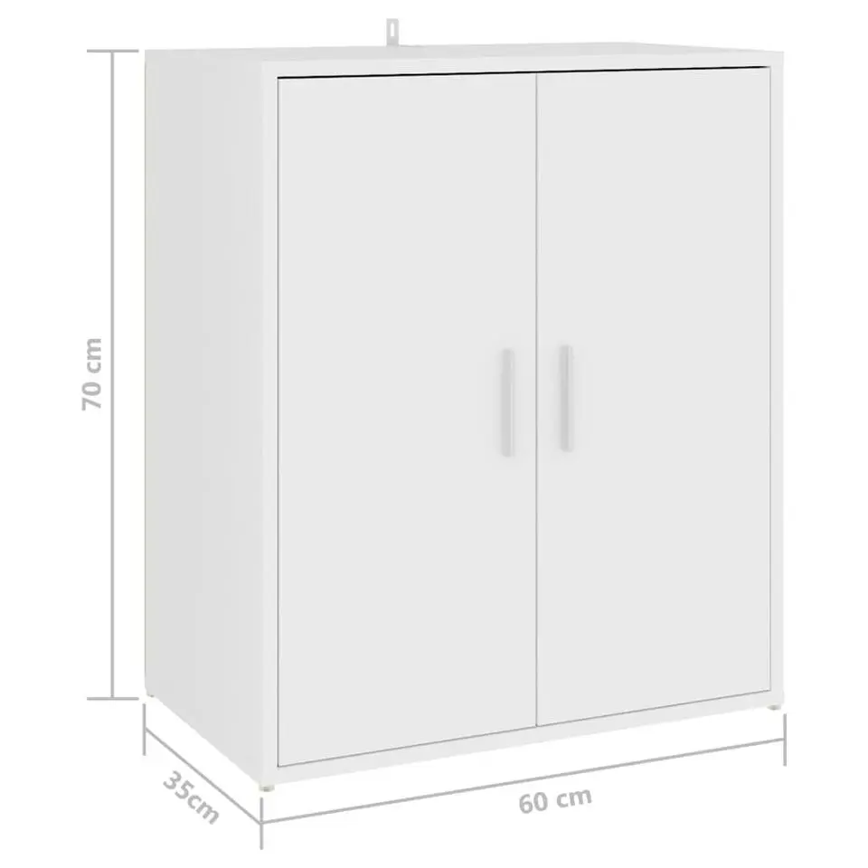 vidaXL - Schoenenkast - Wit - Bewerkt hout - 60 x 35 x 70 cm