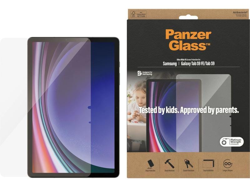 Panzerglass Ultra Wide Fit Galaxy Tab S8/S9 Tablet-Schutzfolie für das Samsung Galaxy Tab S8, S9 und S9 FE