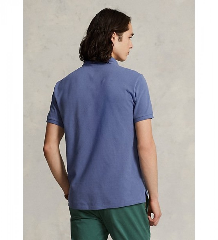 Polo Ralph Lauren Custom Slim Fit Piqué em Azul Lilás