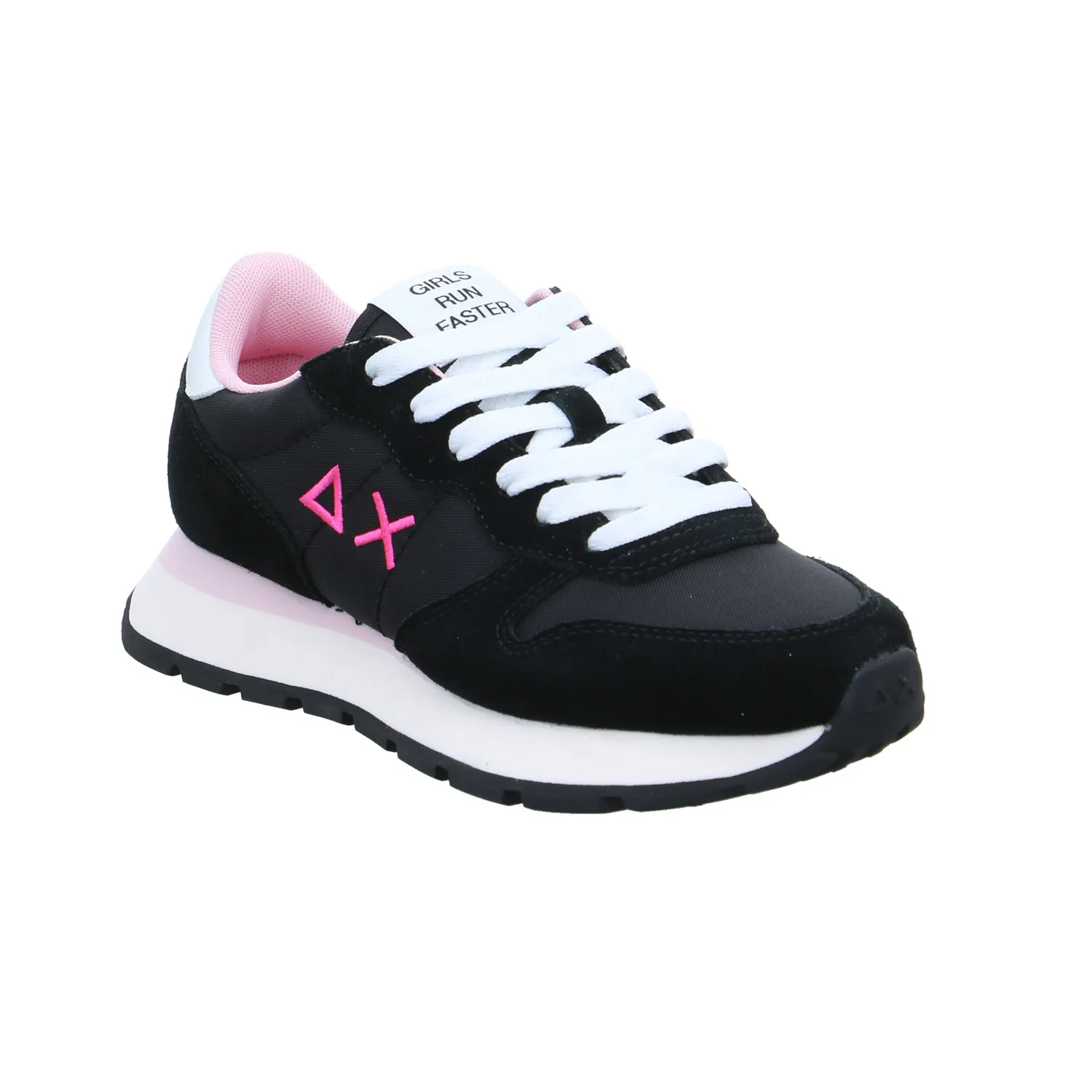 SUN68 Sneaker Schwarz Leder  mit Wechselfussbett