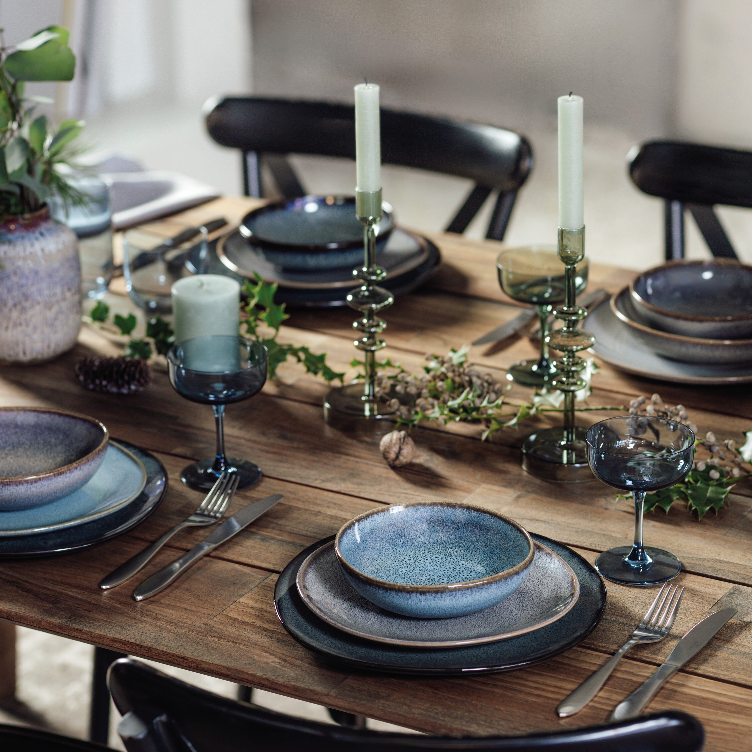 Lave Breakfast set Grey, earthenware