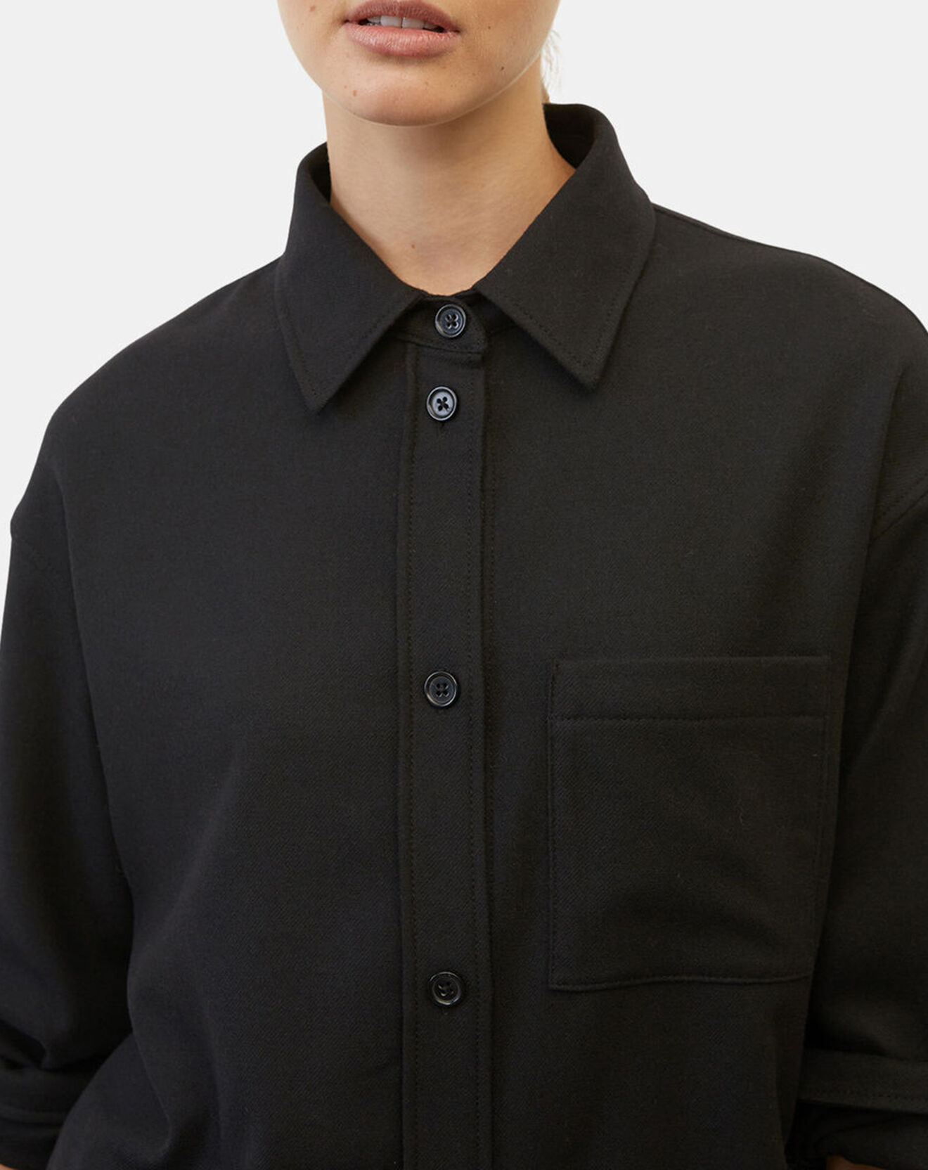 Marc O'Polo Surchemise en Laine mélangée noire
