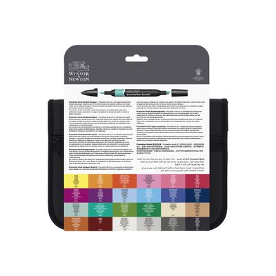 ProMarker brush - Trousse 24 marqueurs - double pointe - étudiant designer