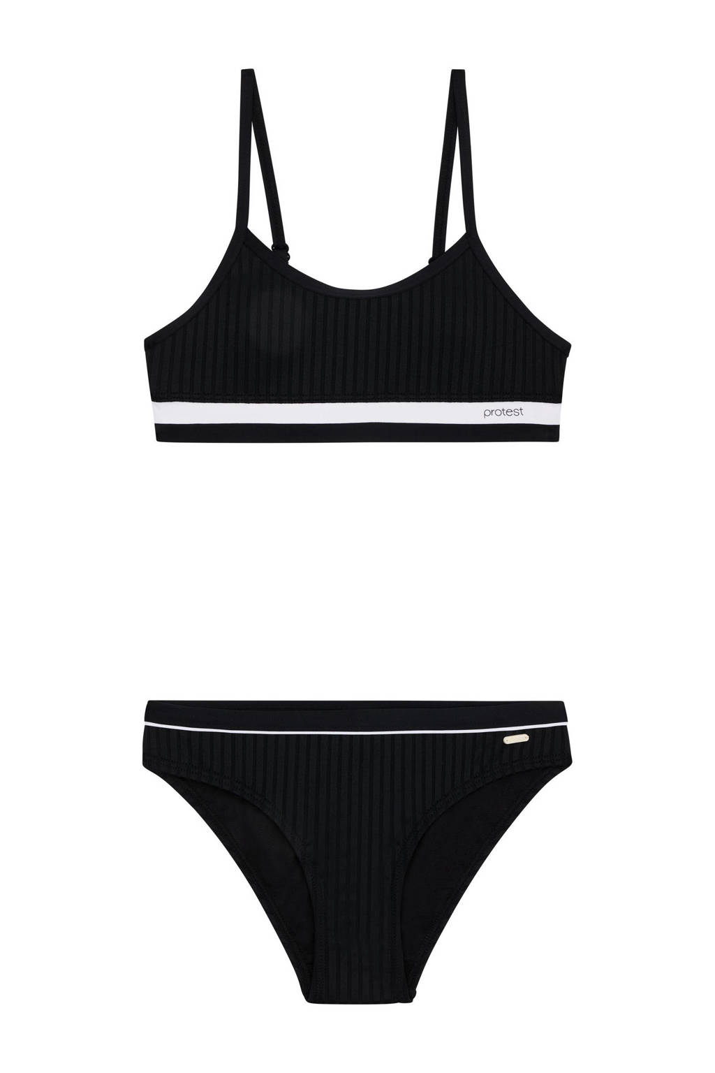 crop bikini PRTROSY JR zwart/wit