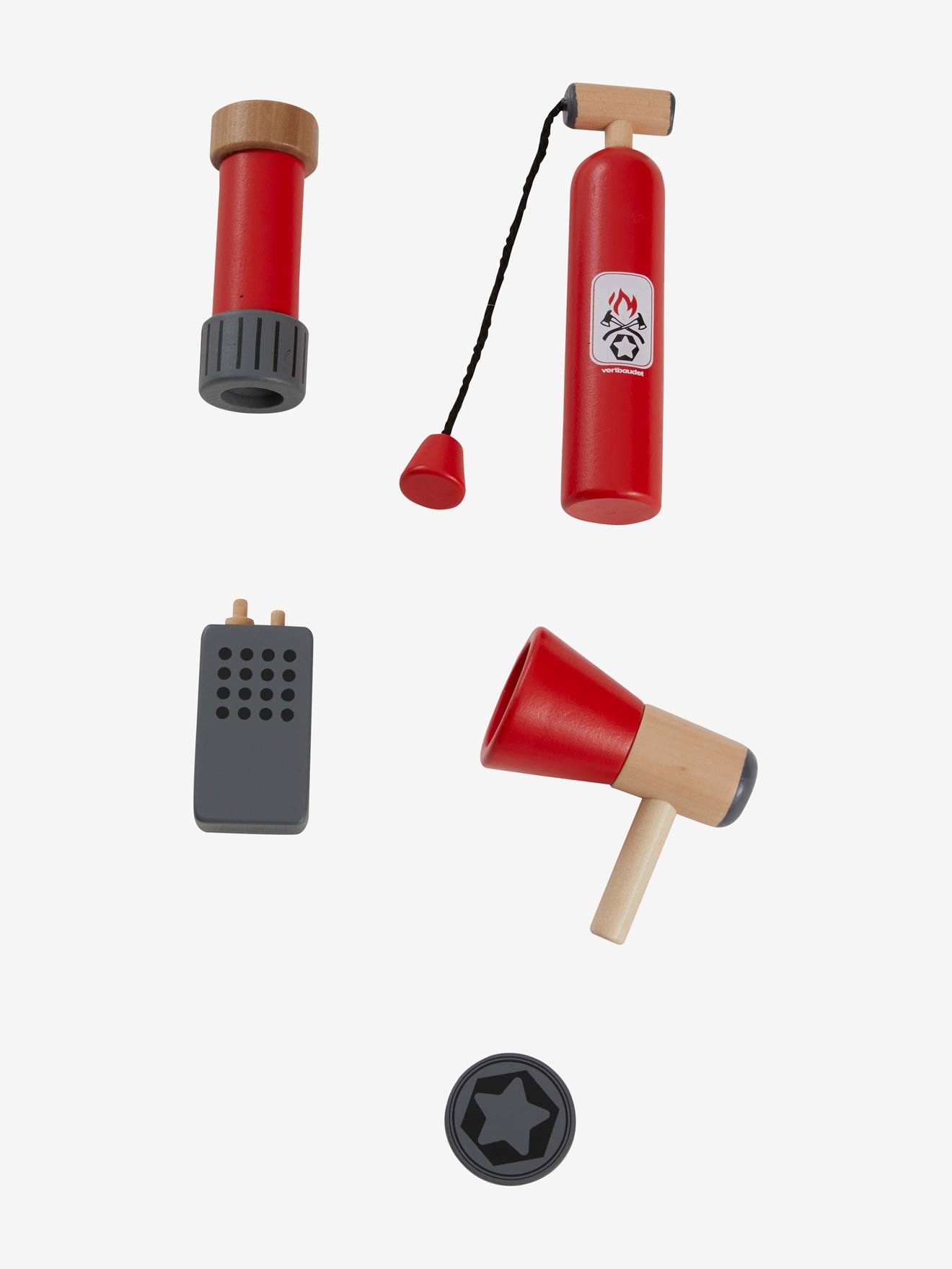 Conjunto de Bombeiros de Madeira Multicolorido com Certificação FSC®