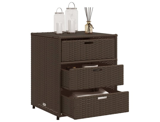 VIDAXL - Armoire de jardin Armoire de rangement de jardin marron 55x59x69cm résine tres...