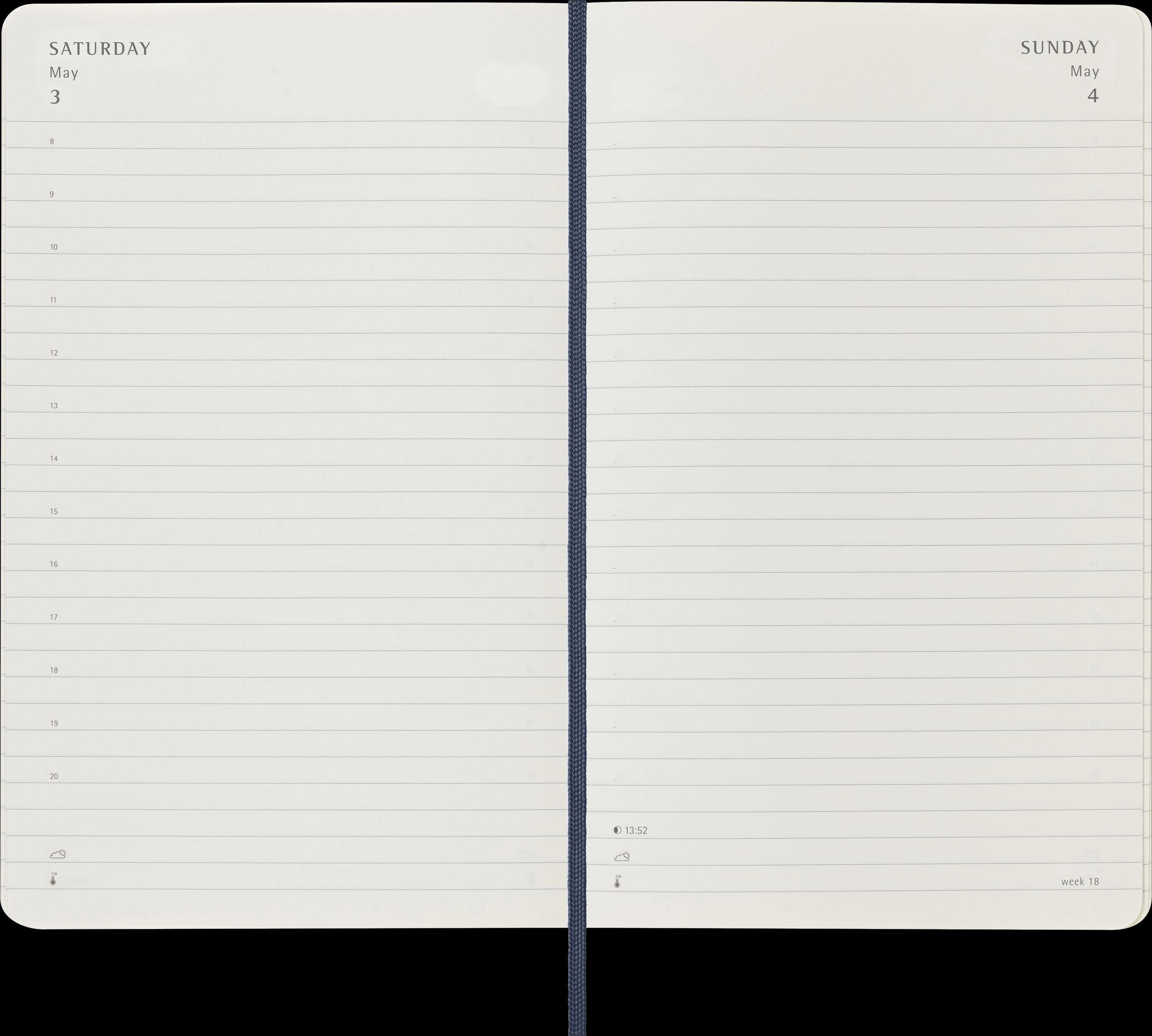 Moleskine 12 Monate Tageskalender 2025, Large/A5