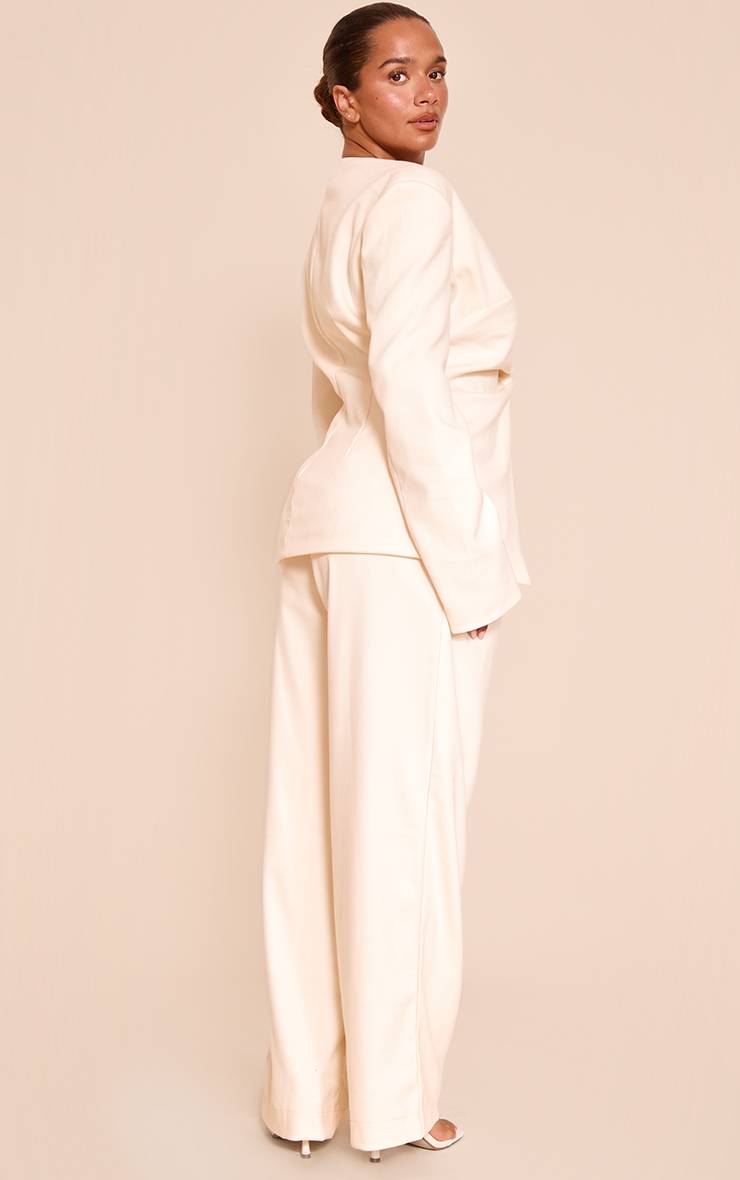 Butter Cream Pantalon Droit Taille Haute Ajusté Shape