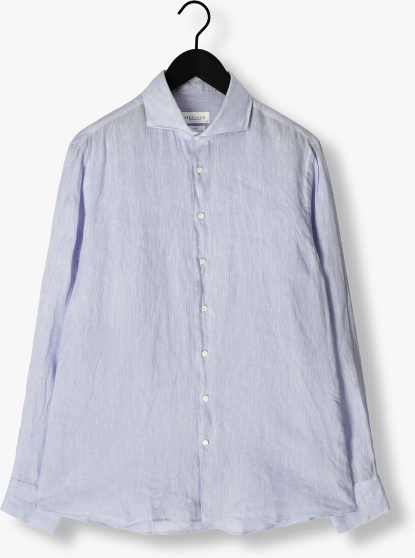 PROFUOMO lichtblauwe profuomo klassiek overhemd shirt x-cutaway sc linnen