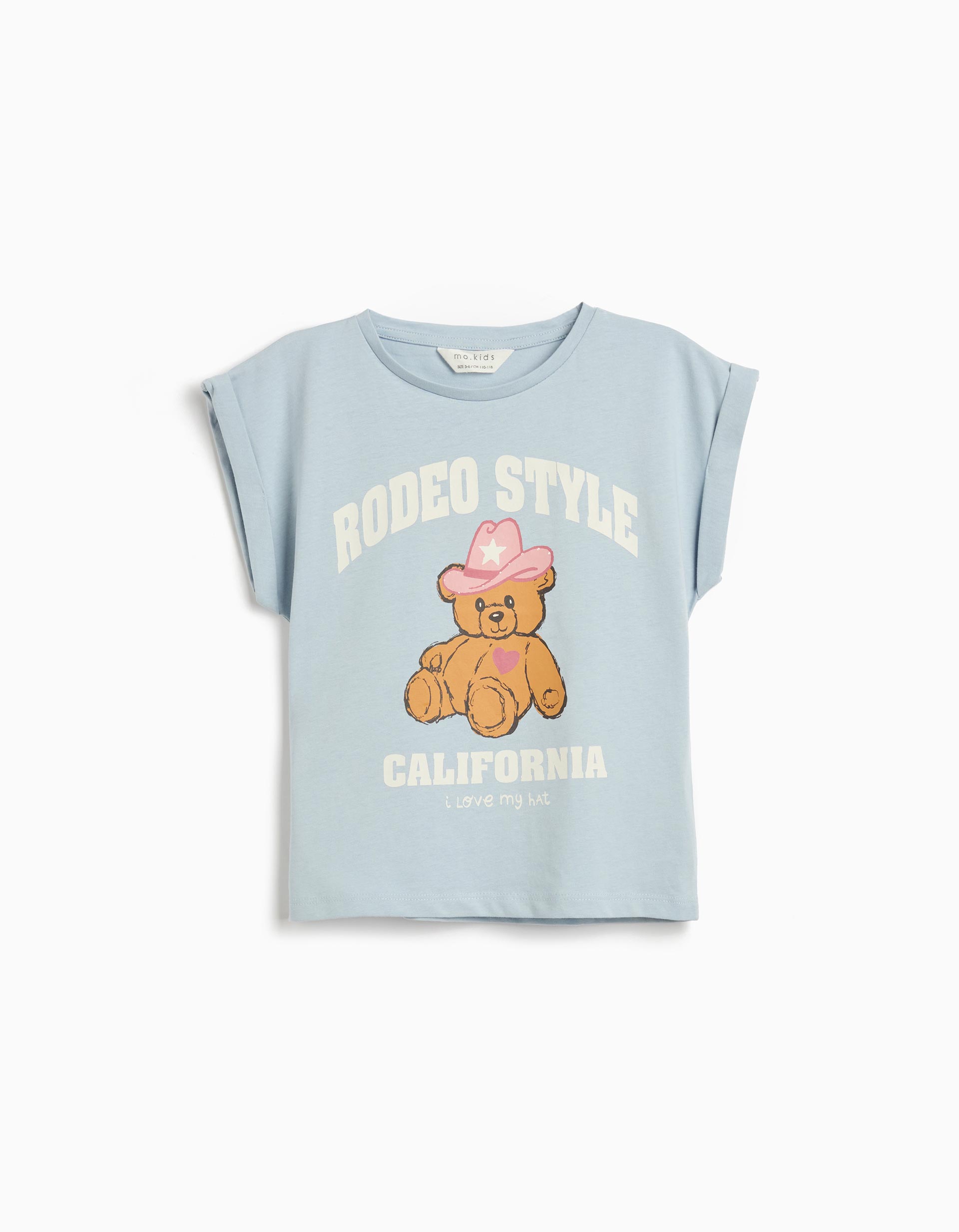 T-shirt Print, Menina, Azul