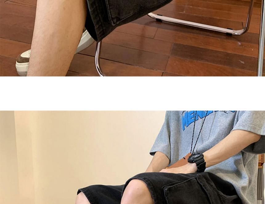 GRAYCIOUS - Mid Rise Washed Denim Shorts