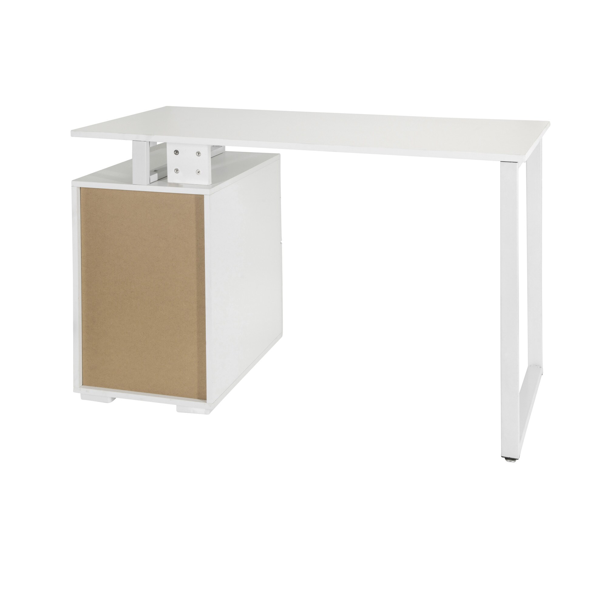 Schreibtisch EASY WORK V Melaminharzbeschichtete Spanplatte, Gestell pulverbeschichteter Stahl hjh OFFICE